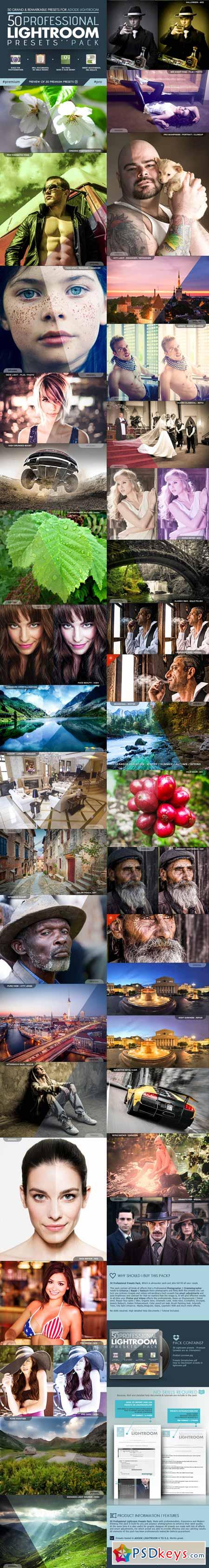 50 Professional Lightroom Presets Pack - Vo.1 5456744