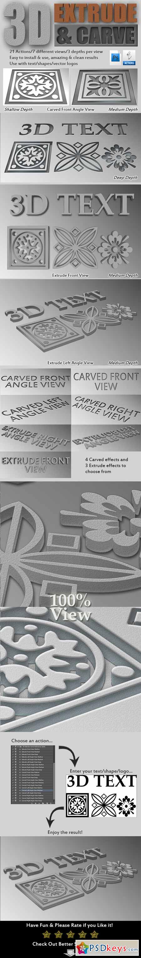 3D Extrude-Carve Actions 11739721