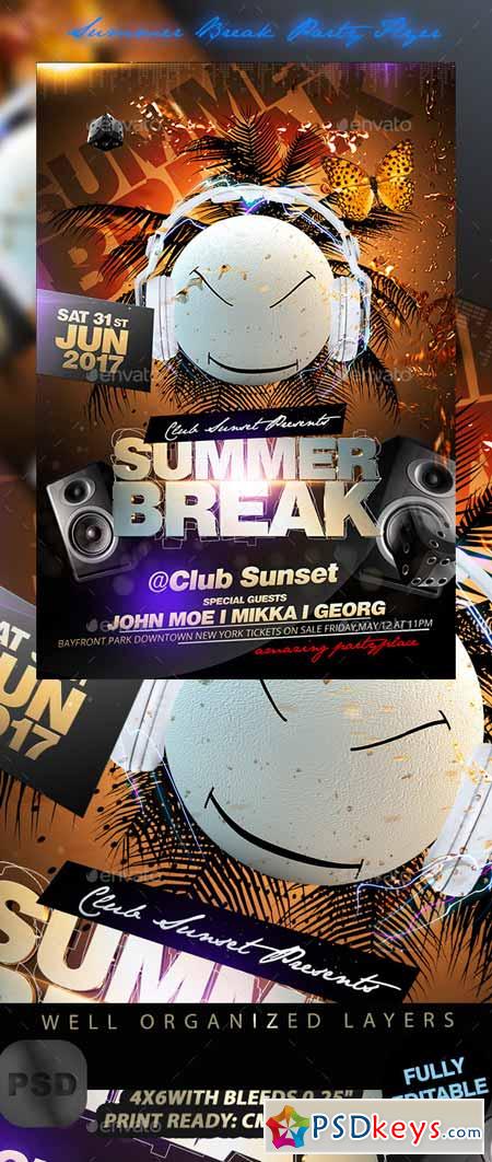 Summer Break Party Flyer 11442416