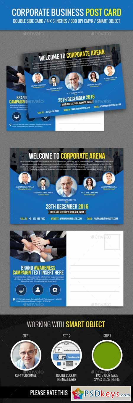 Corporate and Business Post Card Template 11724314
