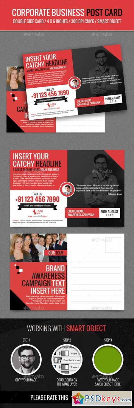 Corporate and Business Post Card Template 11715913