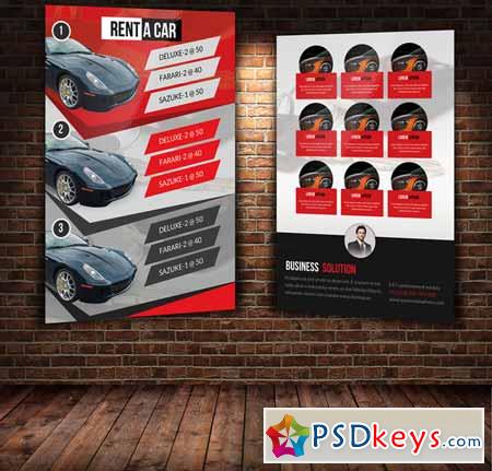Rent A Car 2 Sided Flyer Template 241884