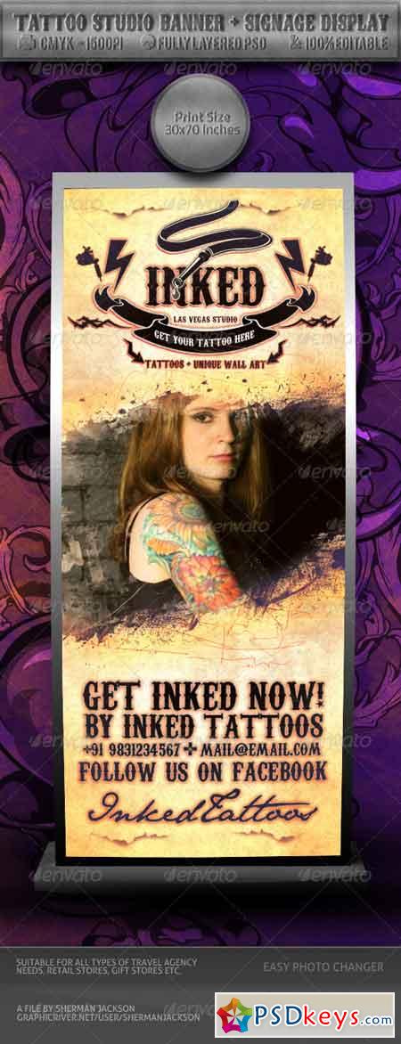 Tattoo Studio Banner & Signage Display 2527379