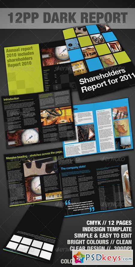 12pp Dark Report Brochure - InDesign 141738