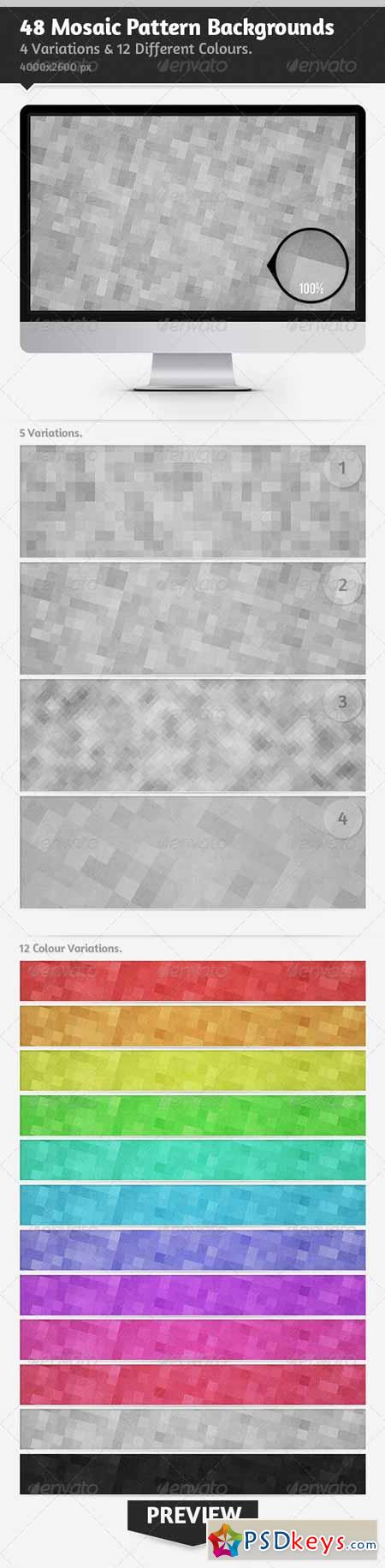 48 Mosaic Pattern Backgrounds 4479586