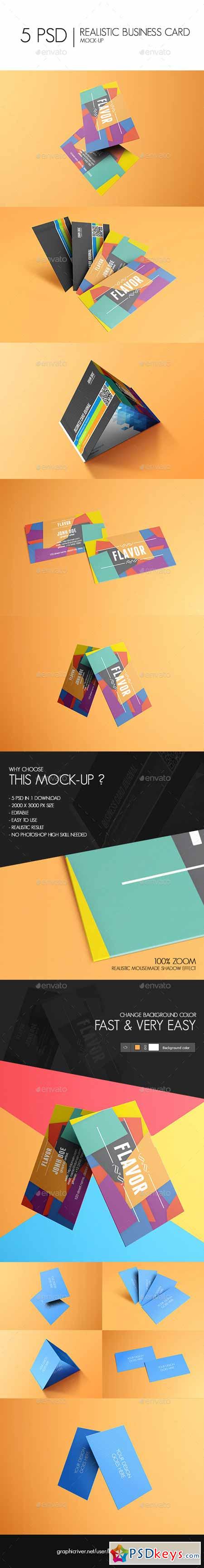Realistic Business Card Mock-Up 11799947