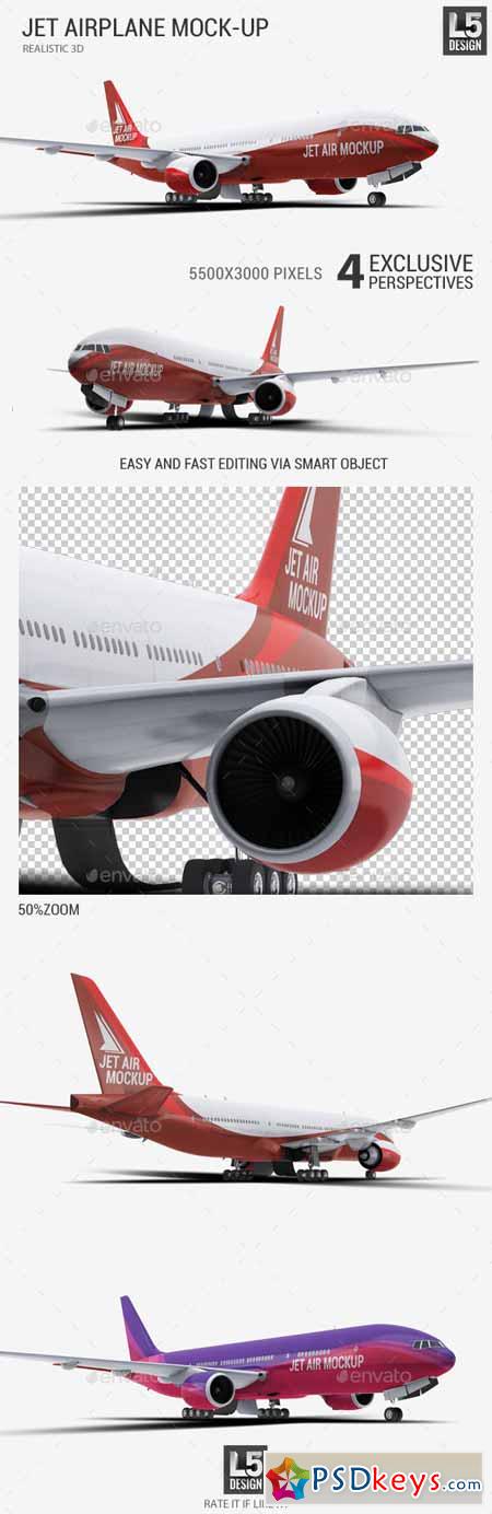 Download Jet Airplane Mock-Up 11625879 » Free Download Photoshop Vector Stock image Via Torrent ...