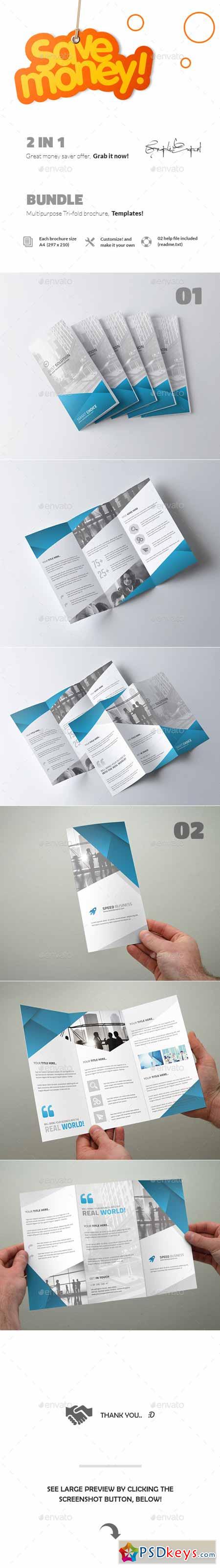 2 in 1 Creative Tri-Fold Brochure Bundle 11846496