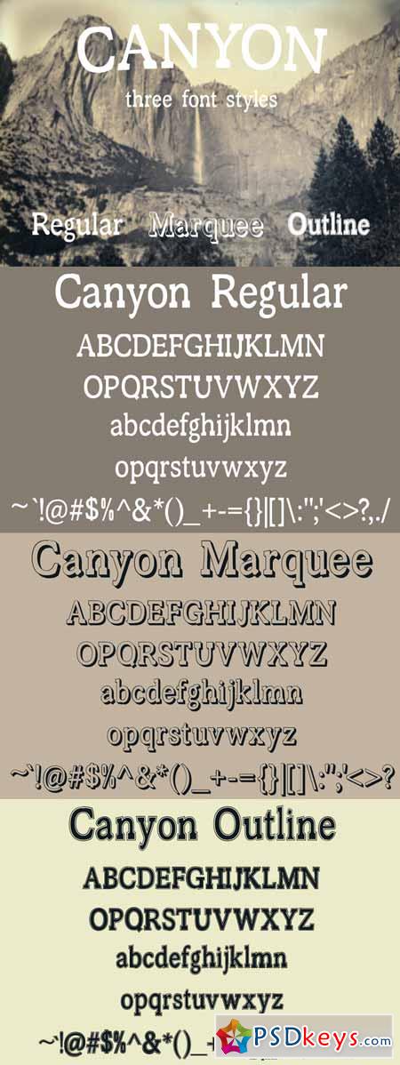 Canyon - Font in Three Styles 298074