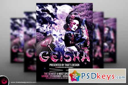 Geisha Party Flyer Template V2 105690