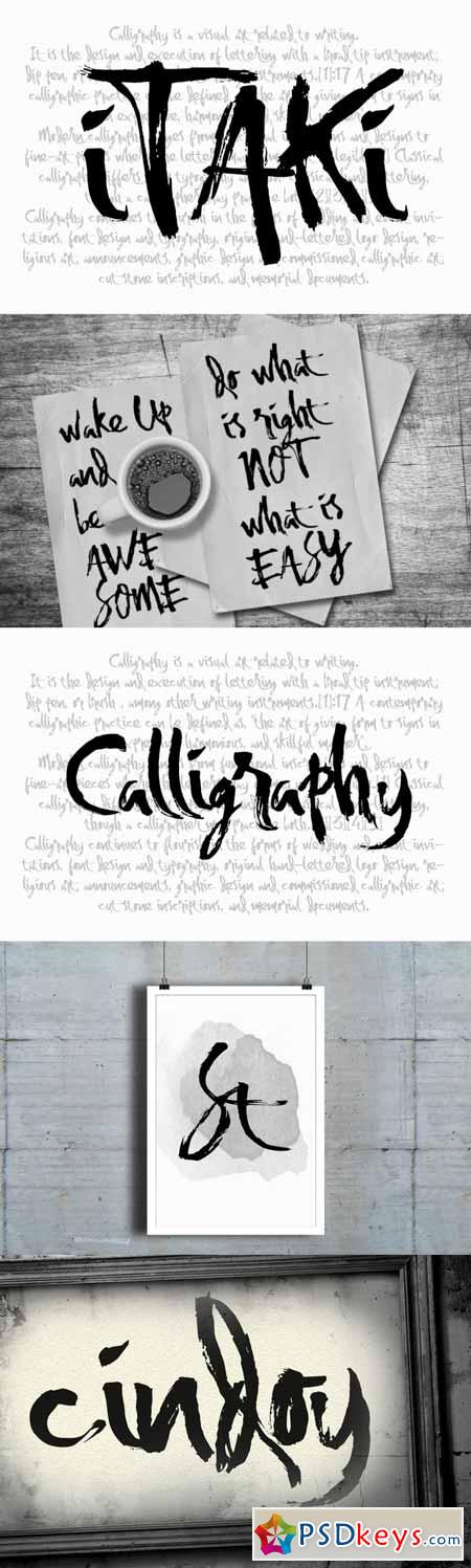 itaki - calligraphic typeface 303388