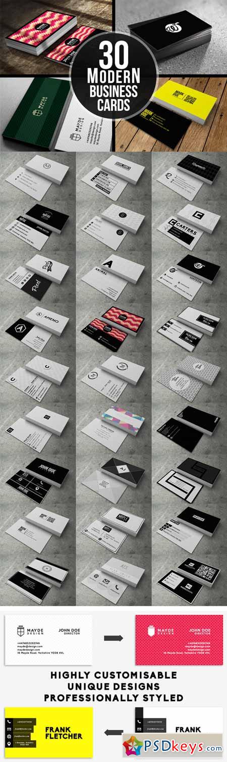 30 Modern Business Cards 292431