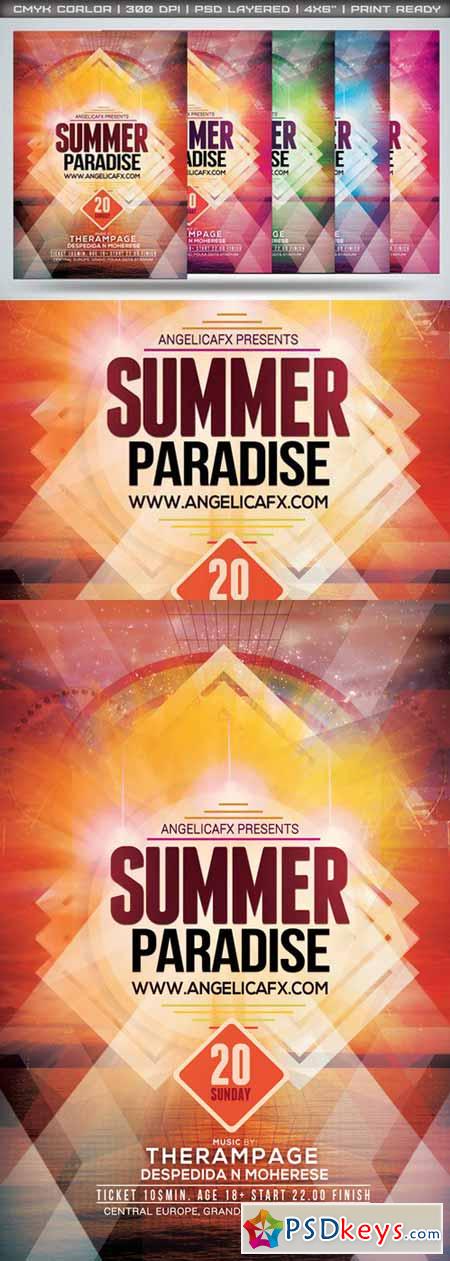 Summer Paradise Flyer Template 55263