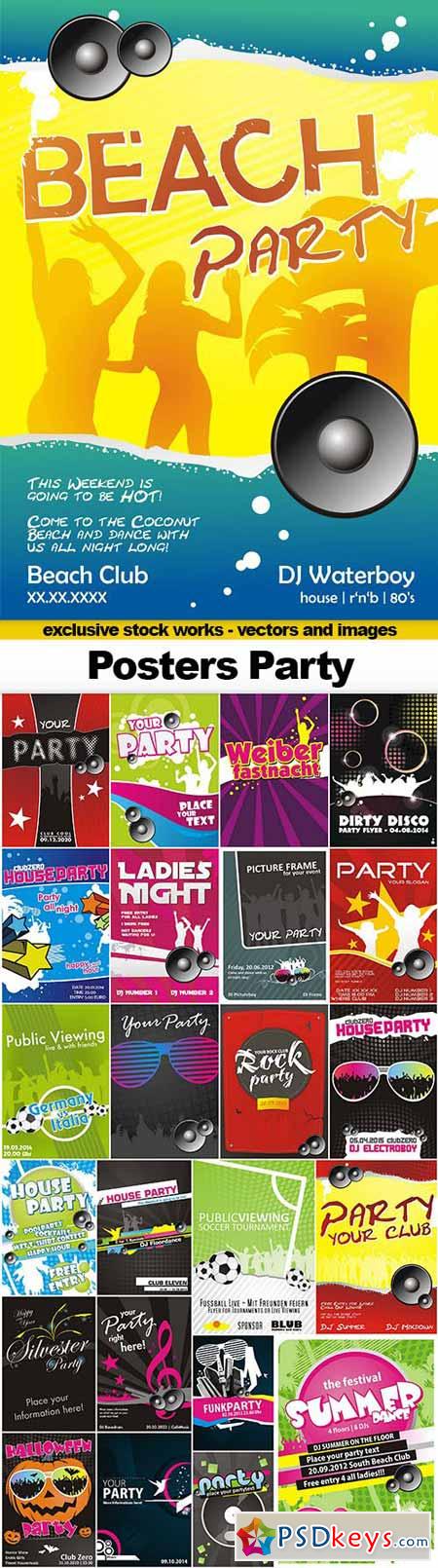 Posters Party - 25x EPS