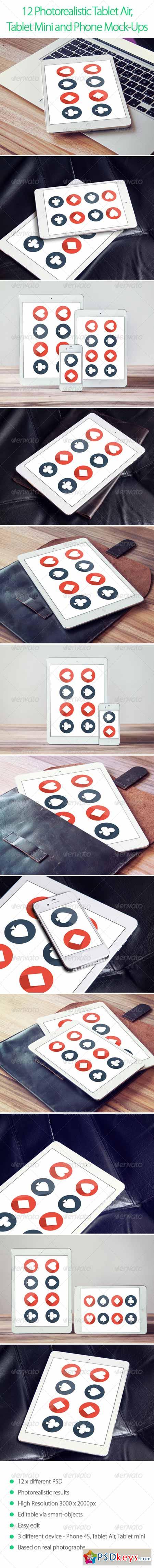 12 Photorealistic Tablet and Phone Mock-Ups 6064123