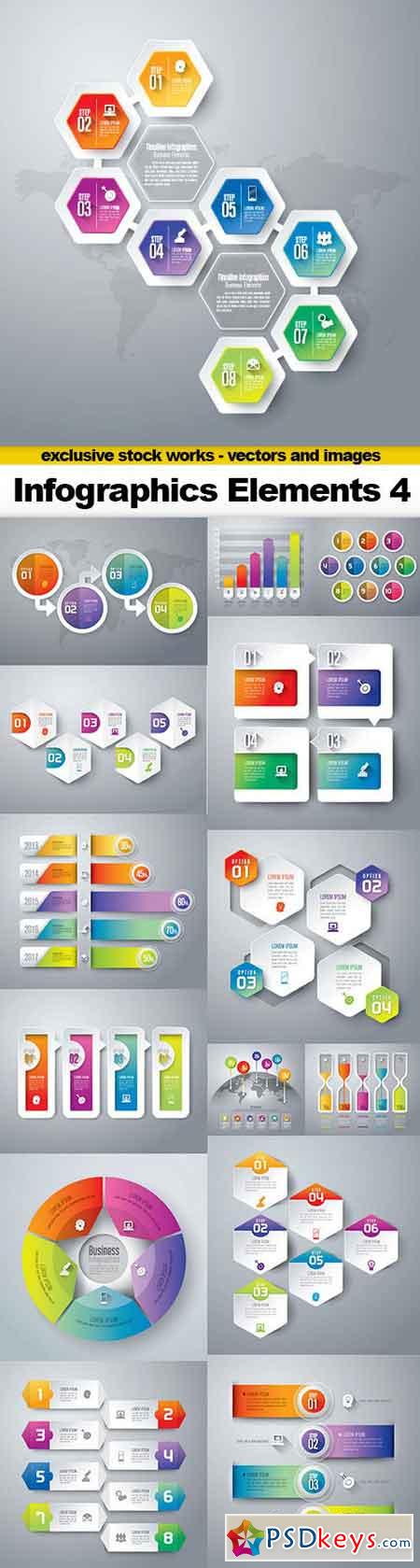 Infographics Vector Elements 4 - 15x EPS
