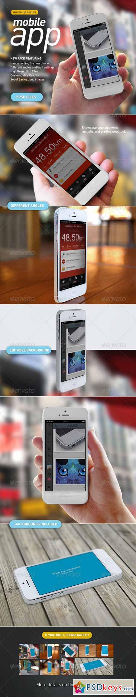 Mobile App White Phone Mock-Up 3285641