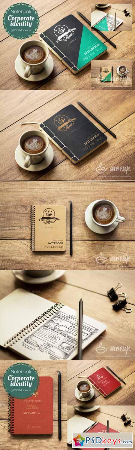 3 PSD Notebook Mockups 317167