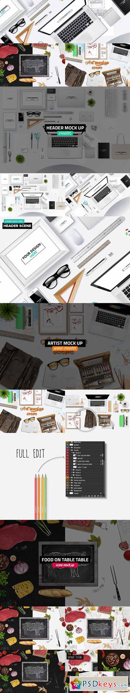 Big bundle Header Mock Up scenes 248840