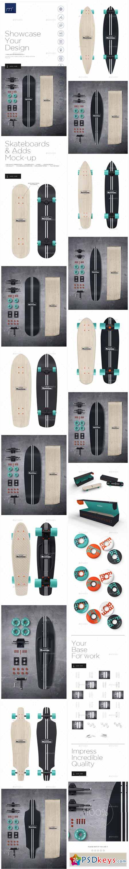 Skateboards & Adds Set Mock-up 11938181