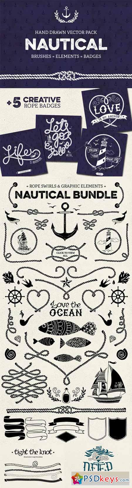 Nautical vector pack 141610