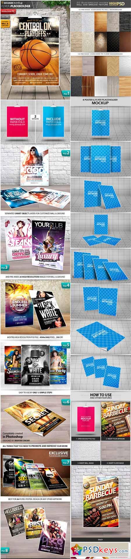 Download Exclusive A4 Flyer & Poster Mockup V1.0 11902769 » Free Download Photoshop Vector Stock image ...