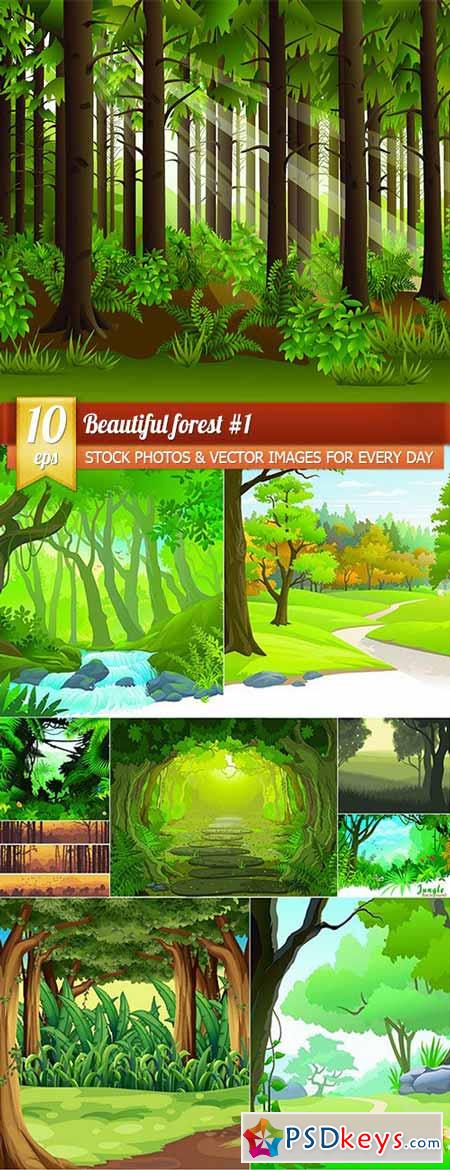 Beautiful forest 1, 10 x EPS
