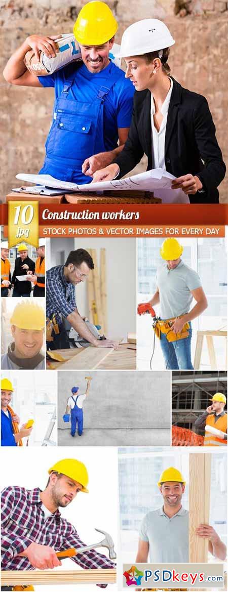 Construction workers, 10 x UHQ JPEG