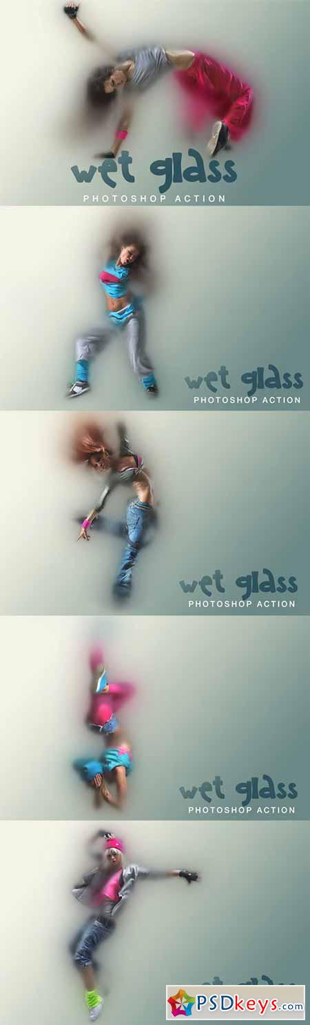 WET glass Photoshop Action 320174