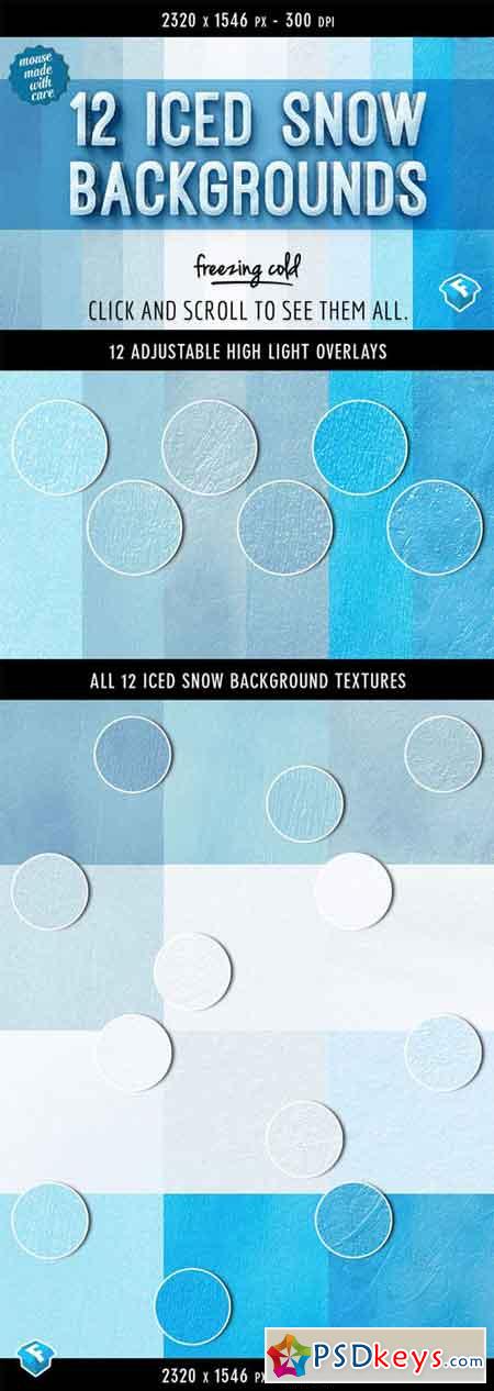 12 Iced Snow Background Textures 122133