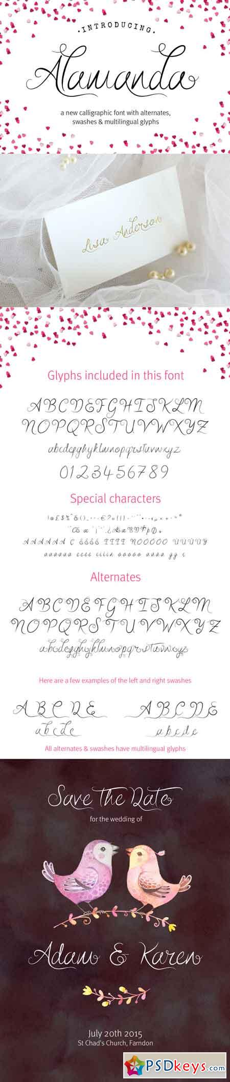 Alamanda calligraphy font 321016