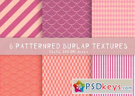 6 Burlap patterned textures 194774