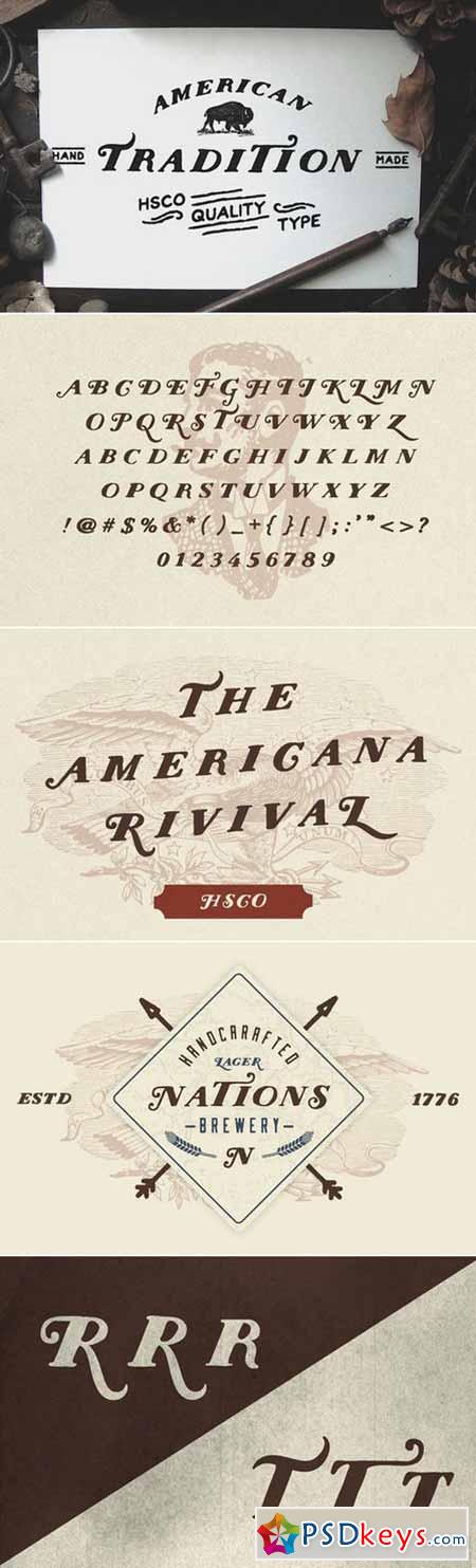American Tradition - Hand Drawn Font 299942