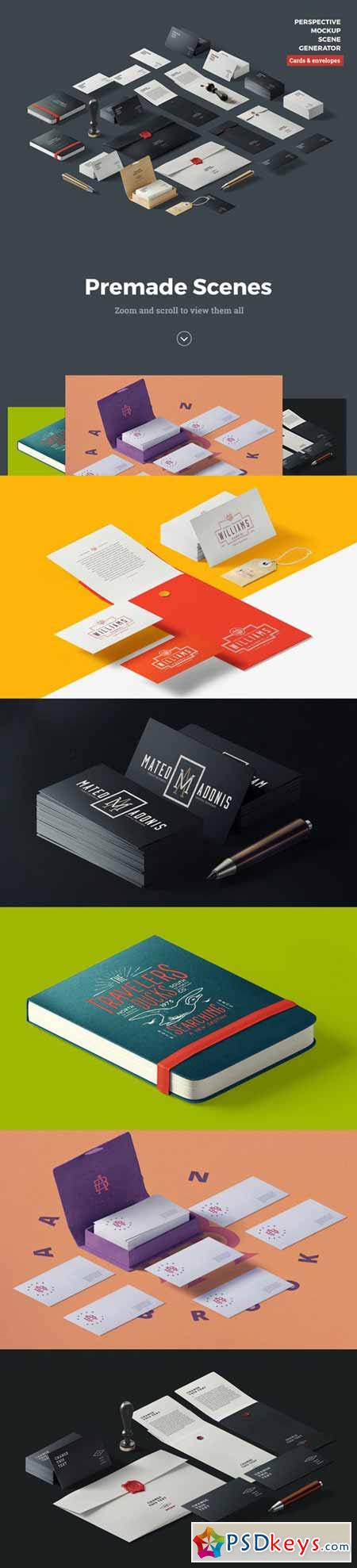 [Iso] Cards and Envelopes Mockups 282674