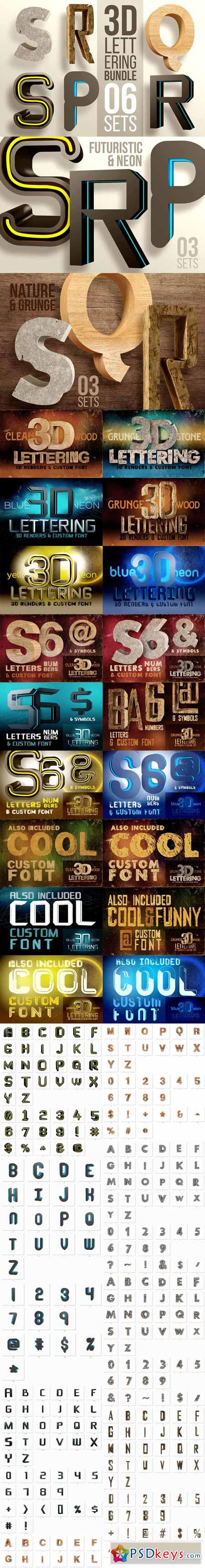 3D Lettering Mega Bundle 323576