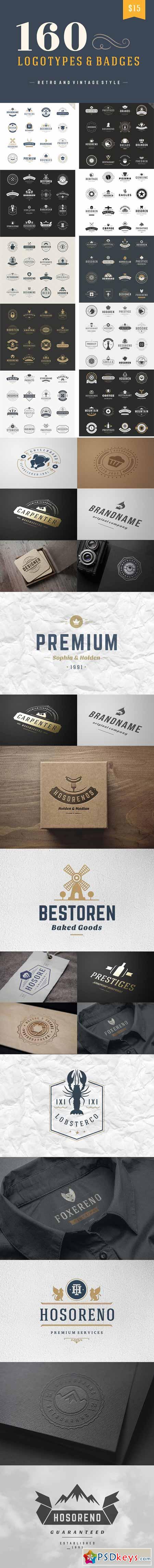 160 Vintage logotypes and badges 324566