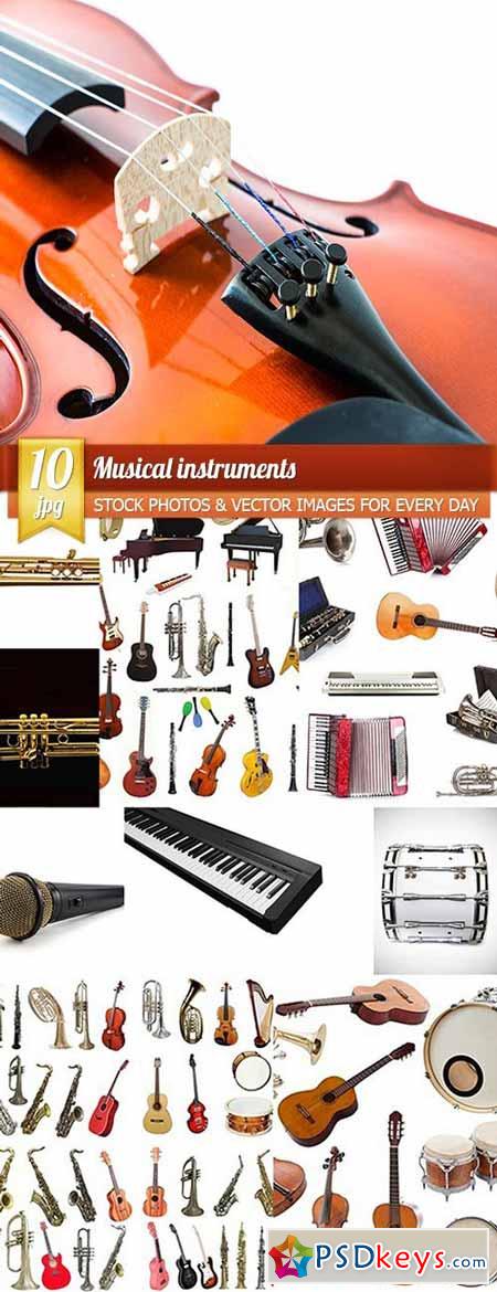 Musical instruments, 10 x UHQ JPEG