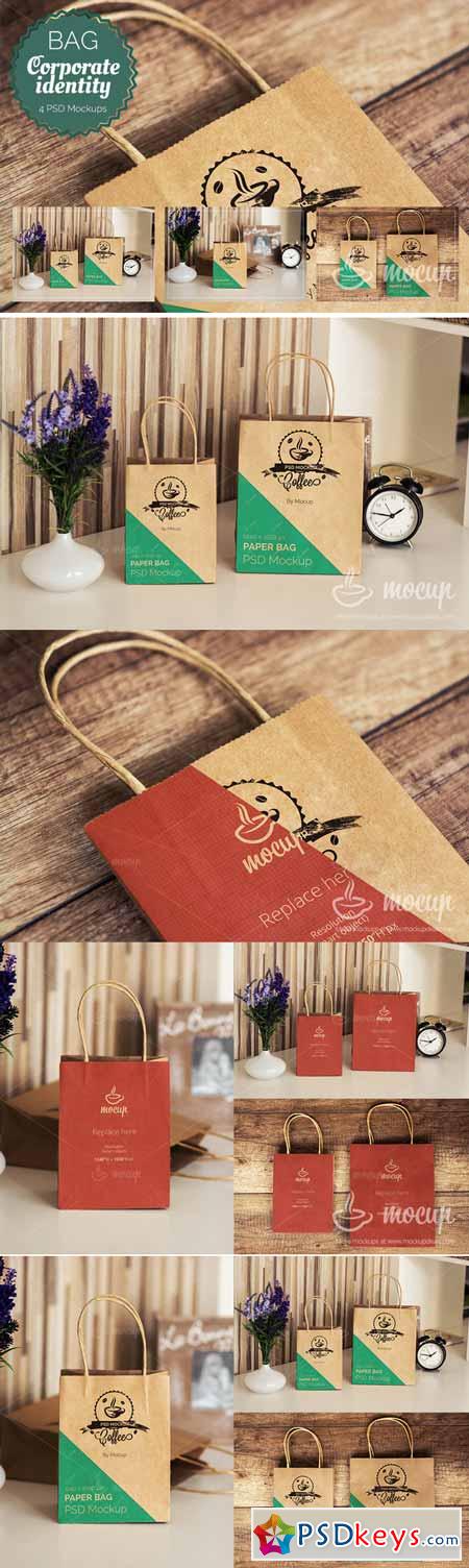 4 PSD Shopping Bags Mockups 328805