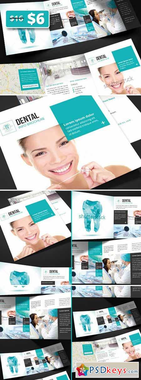 Dental - Square Trifold Brochure 328282