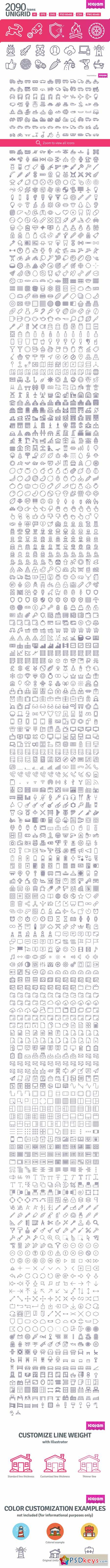 2090 icons in UniGrid set 107723