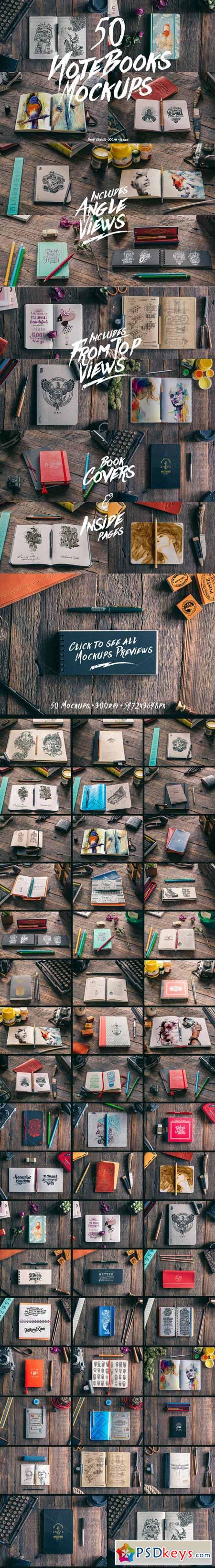 50 Notebooks Mockups 267496