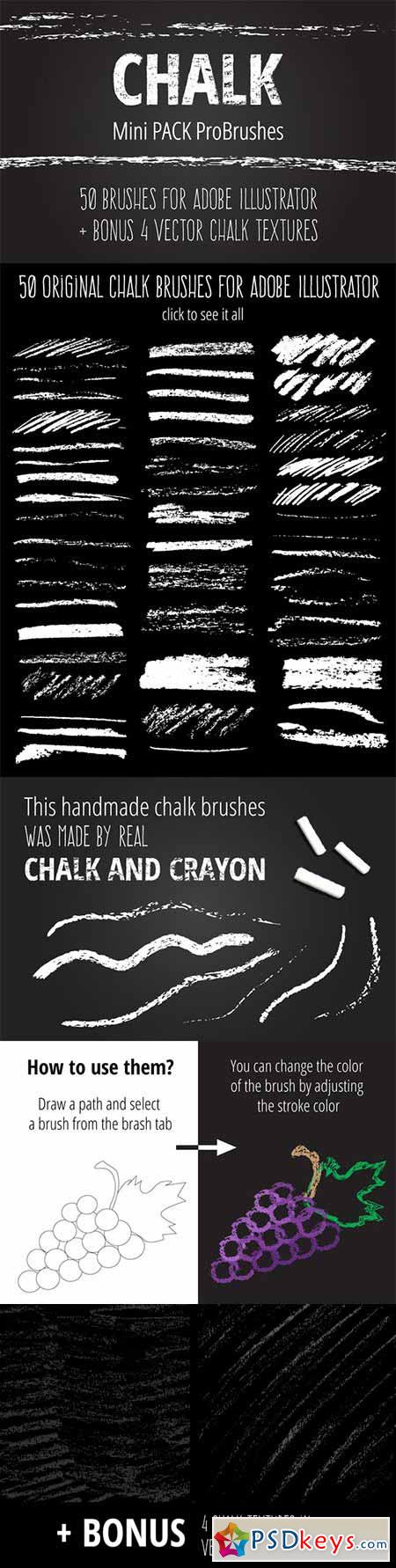 Mini Pack vector Chalk Brushes 327552