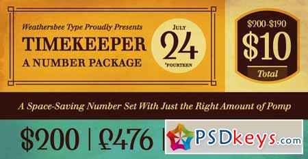 Timekeeper Number & Symbol Font 328767