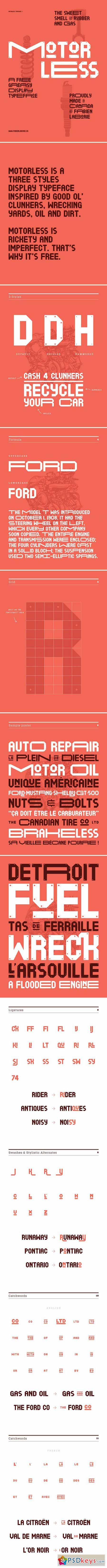 Motorless - font