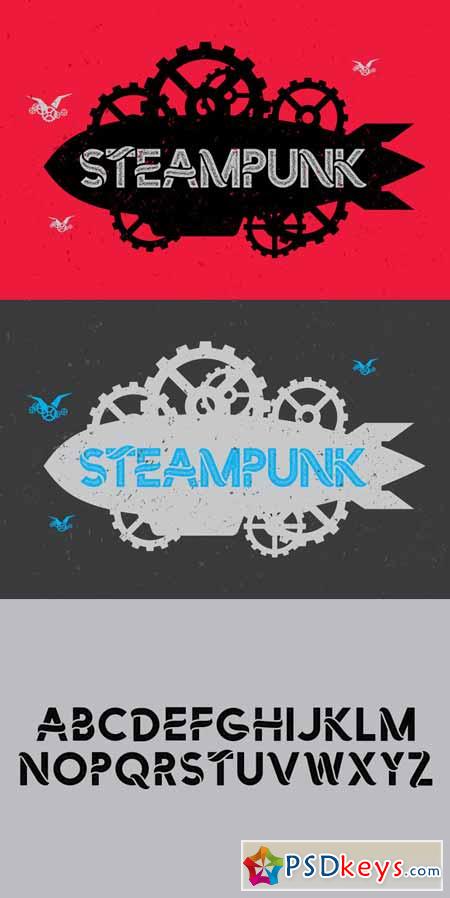 Steampunk font 222219