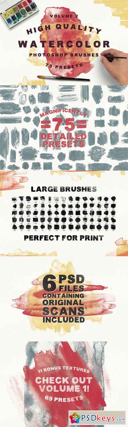 75 Watercolor Brushes - Vol.2 329995