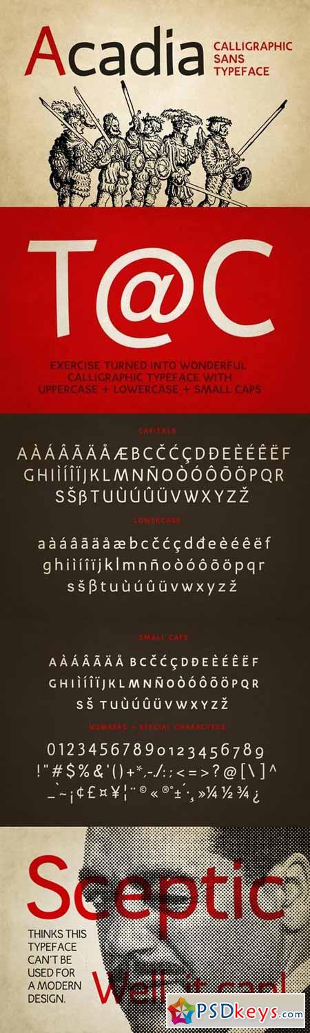 Acadia typeface 333214