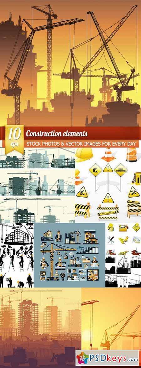 Construction elements, 10 x EPS