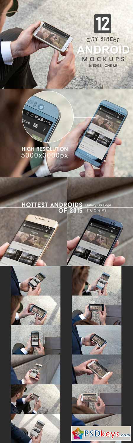 12 City Street Android Mockups 334462