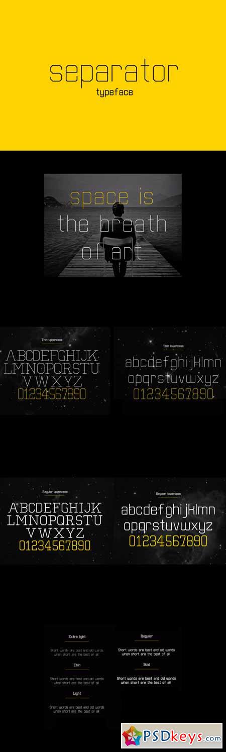 Separator typeface 63724